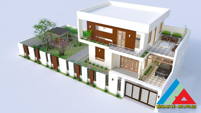 Mẫu biệt thự mini 2 tầng