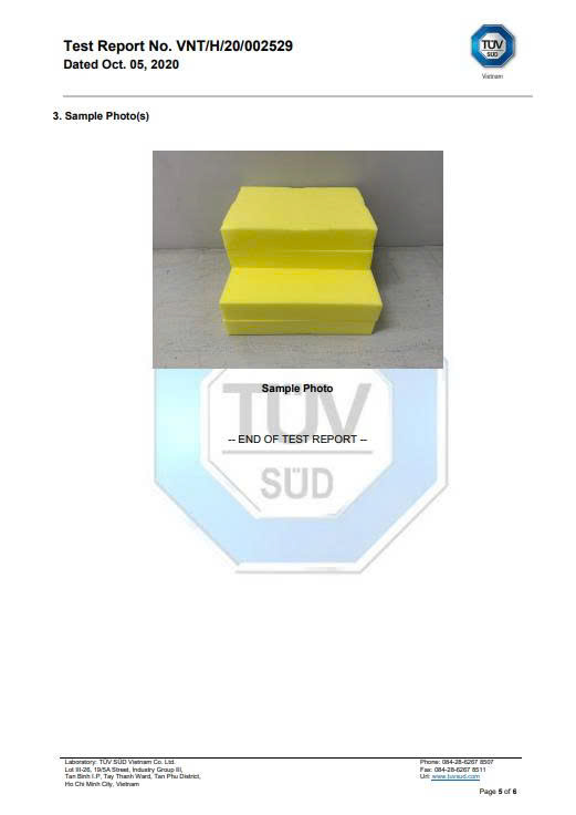 Giấy chứng nhận test chống cháy