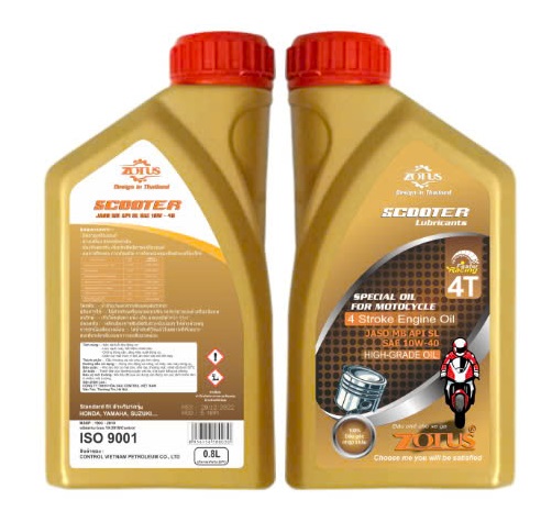 Dầu xe ga JASO MA2 API SL SAE 10W40