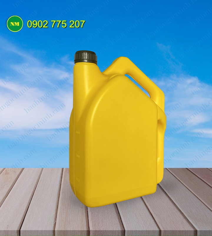 Can nhựa HDPE 4L đựng nhớt 2 quai