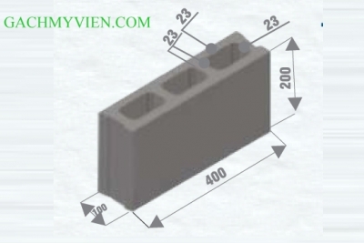 Gạch Block 400x100x200