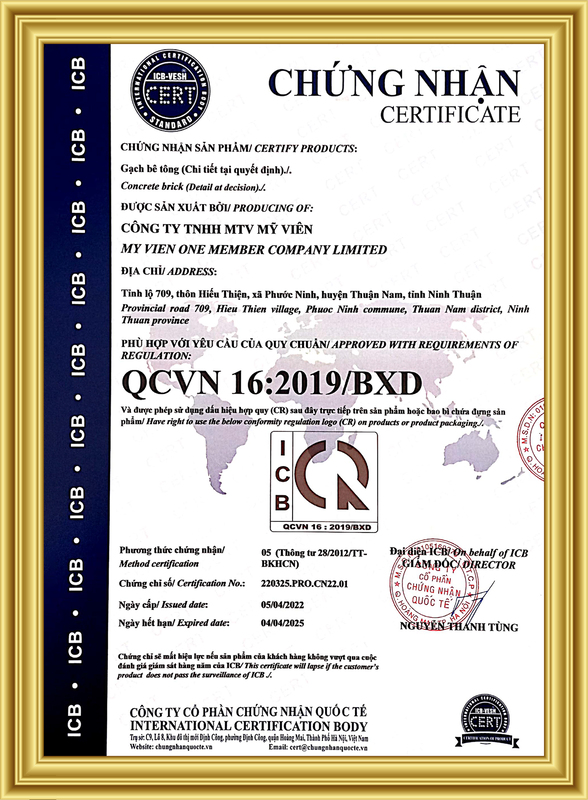 Chứng nhận QCVN 16:2019/BXD