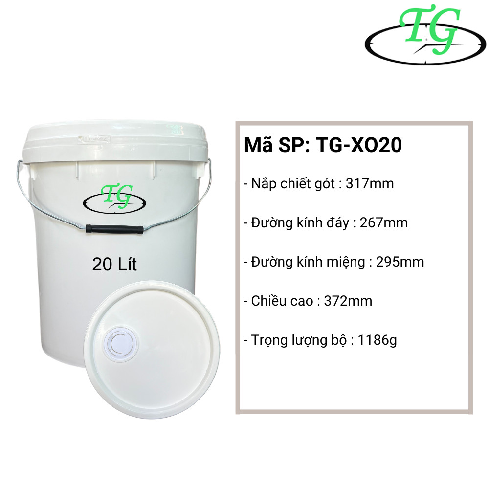 Xô nhựa 20L - Bao Bì Nhựa Tiền Giang - Công Ty Cổ Phần Nhựa Tiền Giang