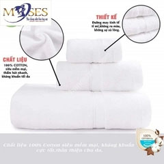 Bộ 3 cotton màu trắng