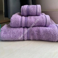Bộ 3 khăn cotton tím