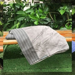 Khăn cotton cao cấp màu xám