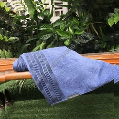Khăn cotton cao cấp màu xanh