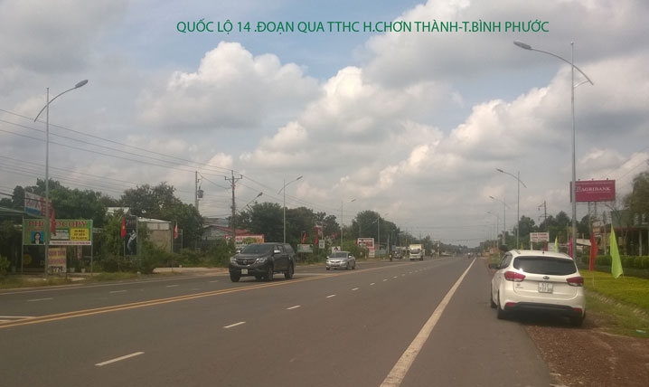 Quốc lộ 14 Đoạn qua TTHC H.Chơn Thành - Thiết Bị Chiếu Sáng Đức Phát - Công Ty TNHH Sản Xuất Thương Mại Dịch Vụ Và Xây Dựng Đức Phát