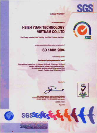  - Xi Mạ VHS - Công Ty TNHH Công Nghệ Hsieh Yuan Việt Nam