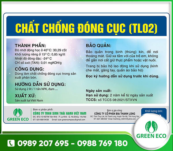 TL02 - Chất chống đóng cục phân bón