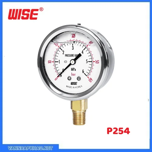 Đồng hồ áp suất Wise P254 - Van Âu Việt - Công Ty Cổ Phần Phát Triển Thương Mại Và Dịch Vụ Âu Việt