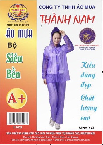 Áo mưa bộ siêu bền