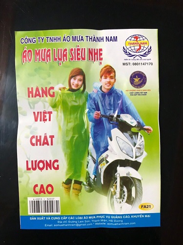 Áo mưa lụa siêu nhẹ