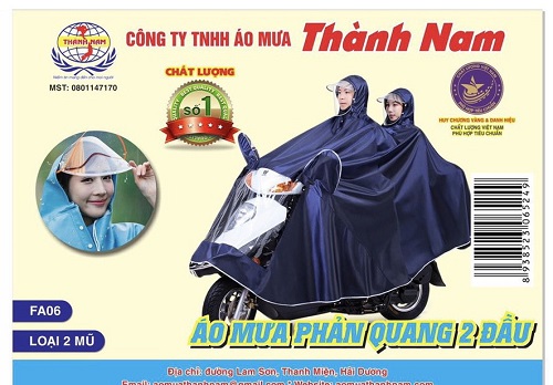 Áo mưa phản quang 2 đầu