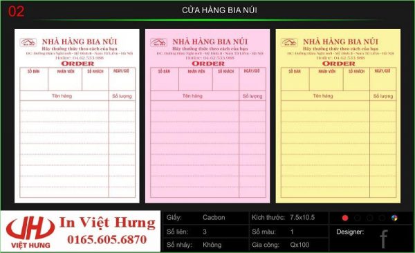 In Order - Công Ty TNHH Công Nghiệp Và Xây Dựng Số 1 Việt Hưng