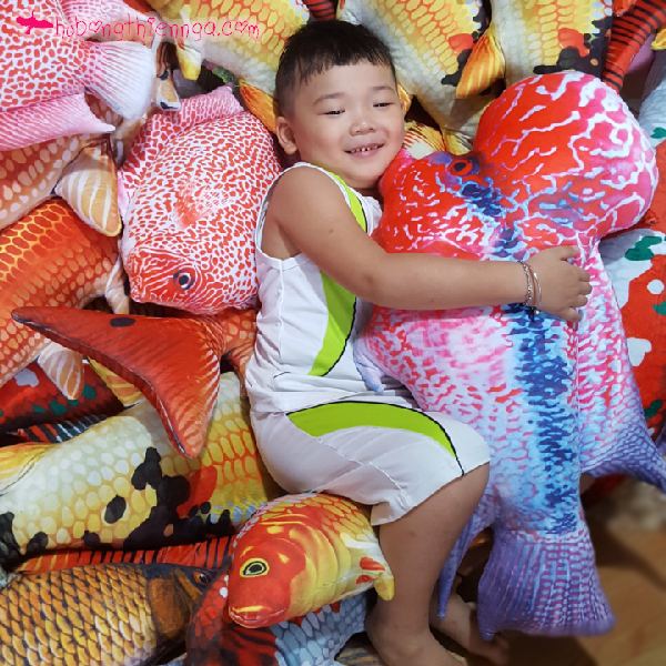 Cá La hán 3D - Thú Nhồi Bông Thiên Nga - Xưởng Sản Xuất Thú Nhồi Bông Thiên Nga