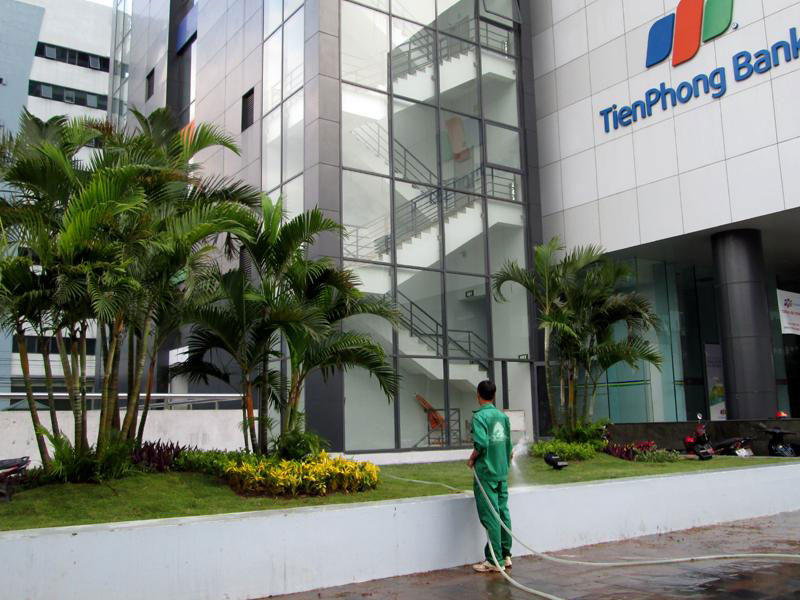 Thi công tiểu cảnh tòa nhà FPT