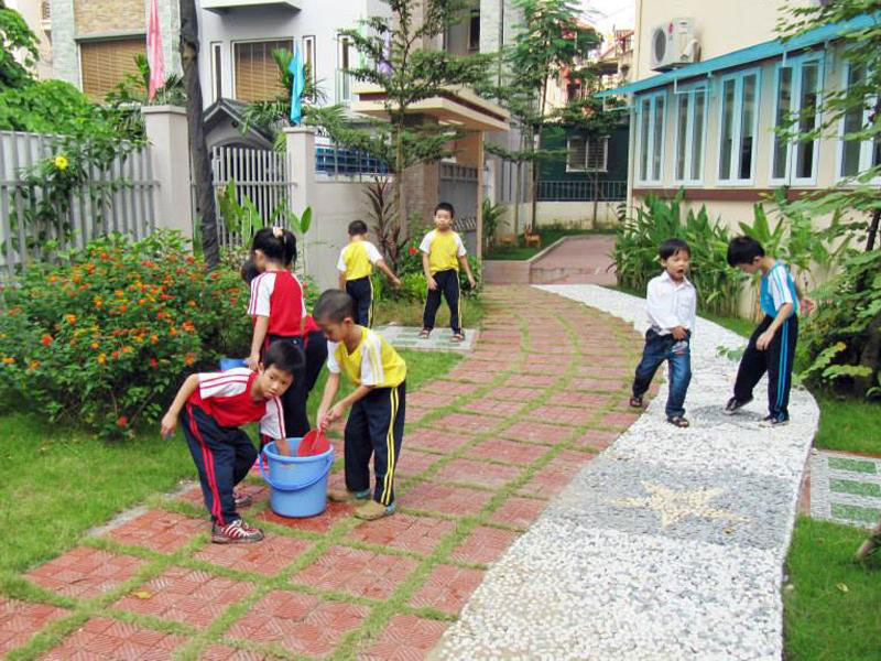 Thi công tiểu cảnh trường học