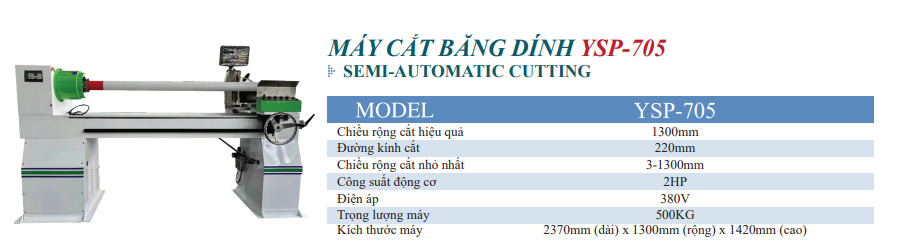 Máy cắt băng dính YSP-705 - Công Ty TNHH Việt Thành Việt Nam (YUESHUN GROUP) - Label Printing Solution