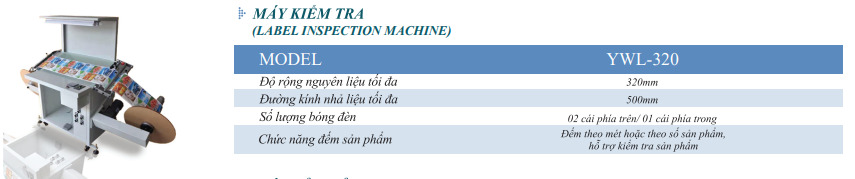 Máy kiểm tra - Công Ty TNHH Việt Thành Việt Nam (YUESHUN GROUP) - Label Printing Solution