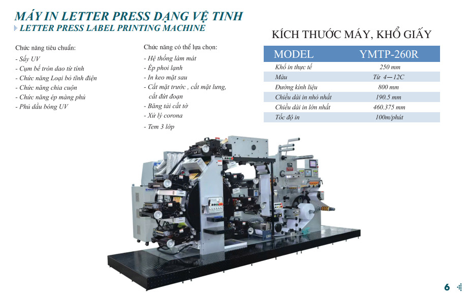 Máy in Letter Press dạng vệ tinh - Công Ty TNHH Việt Thành Việt Nam (YUESHUN GROUP) - Label Printing Solution