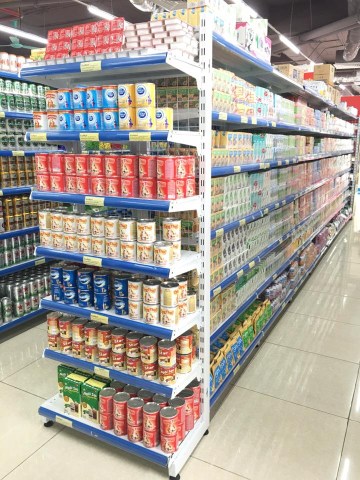 Kệ siêu thị đơn áp tường - Giá Kệ Bảo Sơn - Công Ty TNHH Bảo Sơn Việt Nam