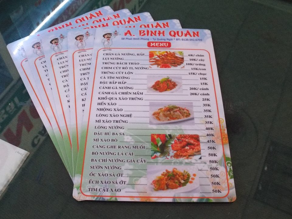 In menu
