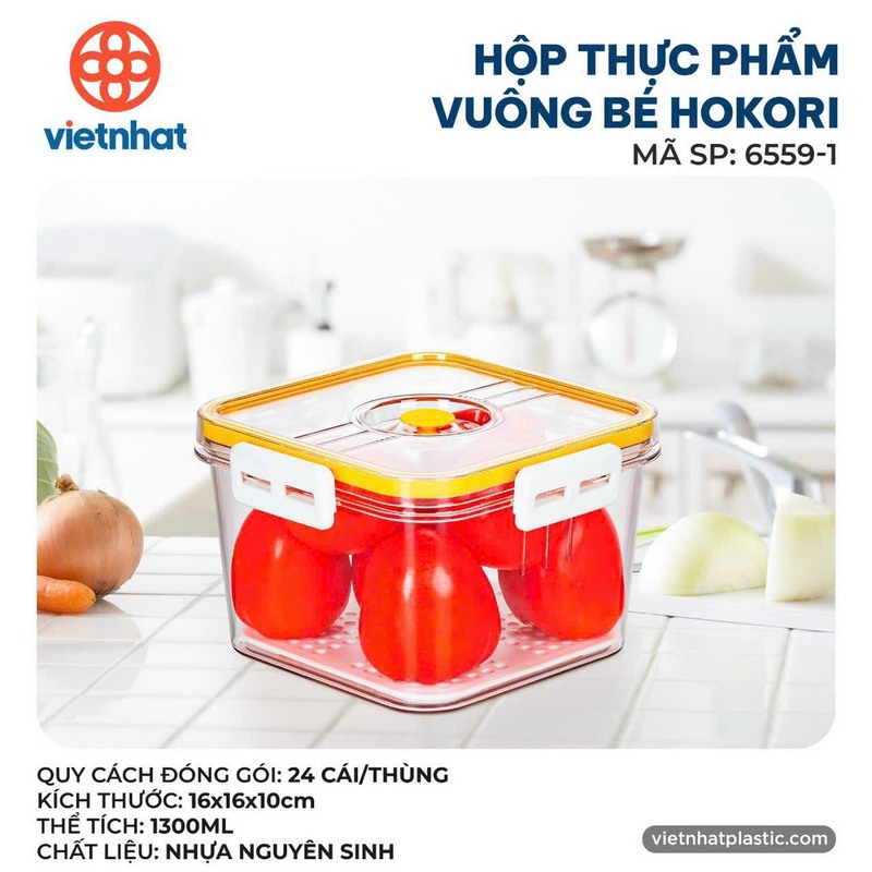 Hộp thực phẩm vuông bé Hokori 6559-1