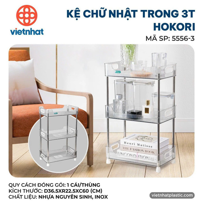 Kệ chữ nhật trong 3T Hokori 5556-3