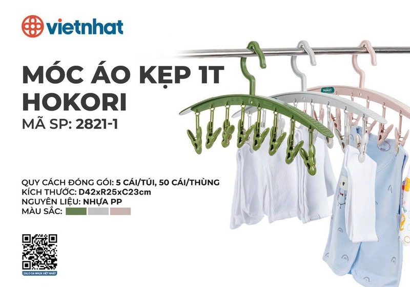 Mắc áo kẹp 1T Hokori 2821-1