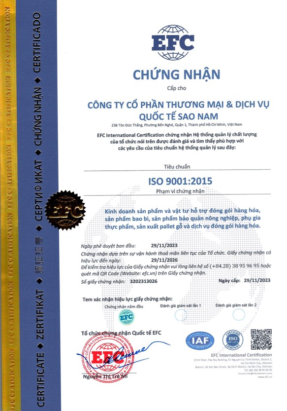  - SANCOPACK - Công Ty Cổ Phần Thương Mại & Dịch Vụ Quốc Tế Sao Nam