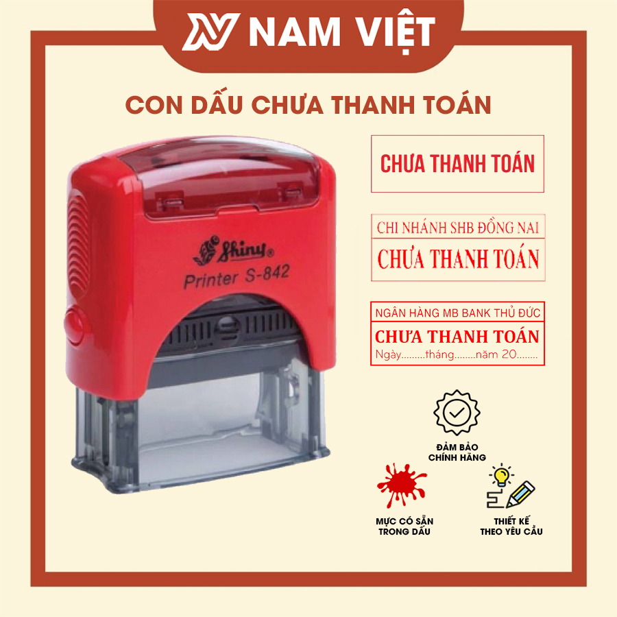 Khắc dấu chưa thanh toán