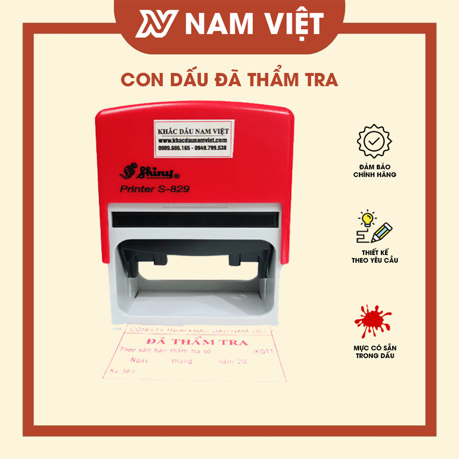 Khắc dấu đã thẩm tra