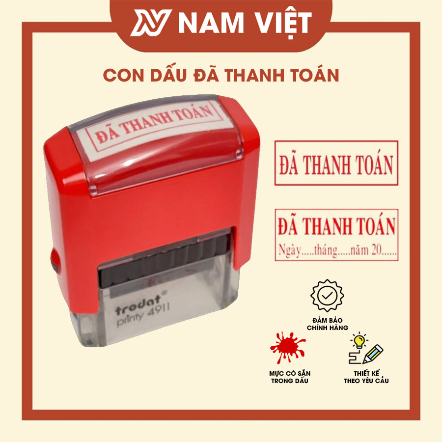 Khắc dấu đã thanh toán