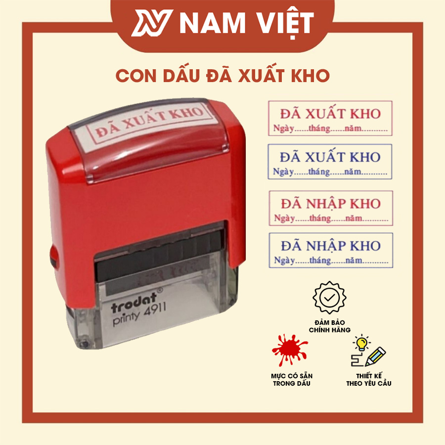 Khắc dấu đã xuất kho