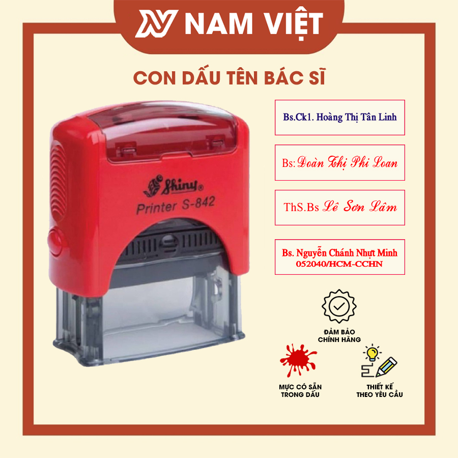 Khắc dấu tên bác sĩ