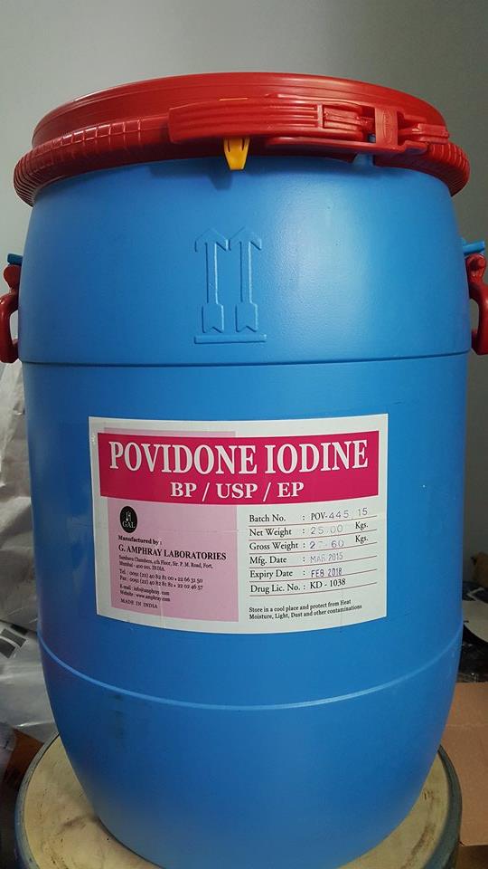 Povidone Iodine (Dạng bột) - Phân Bón Và Hóa Chất BTC - Công Ty TNHH XNK Phân Bón Và Hóa Chất BTC