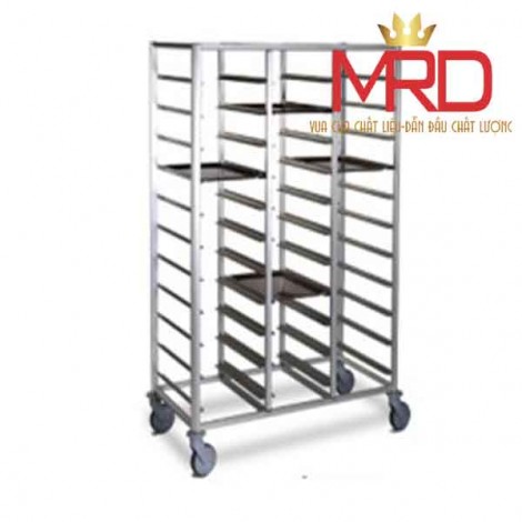 Xe đẩy khay inox - Gia Công Inox MRD - Công Ty TNHH Sản Xuất Thương Mại Dịch Vụ MRD