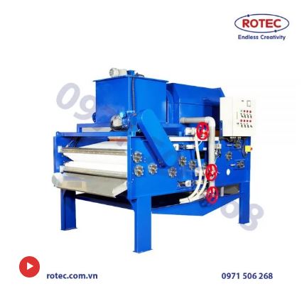 Máy ép bùn băng tải - Máy Thủy Lực Rotec - Công Ty TNHH Rotec Việt Nam