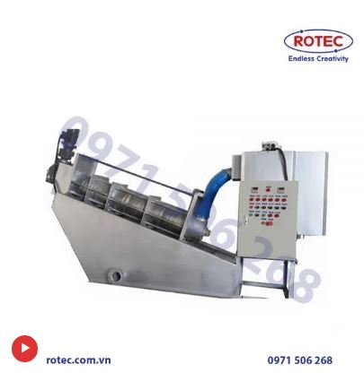 Máy ép bùn trục vít - Máy Thủy Lực Rotec - Công Ty TNHH Rotec Việt Nam