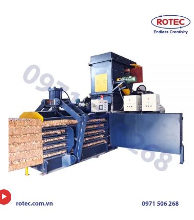 Máy ép kiện ngang buộc dây tự động - Máy Thủy Lực Rotec - Công Ty TNHH Rotec Việt Nam