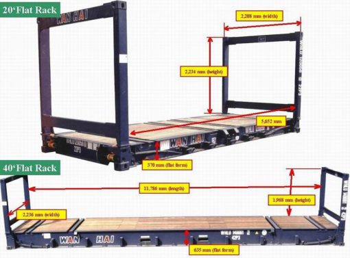 Container Flat Rack 20FT (Container mặt phẳng)