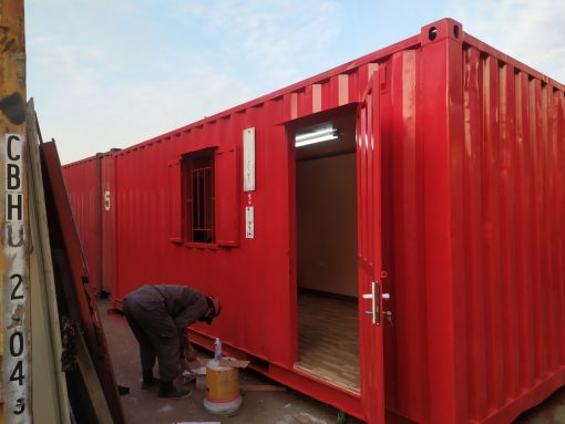 Container văn phòng 20 feet nguyên bản (mẫu cơ bản – có toilet)