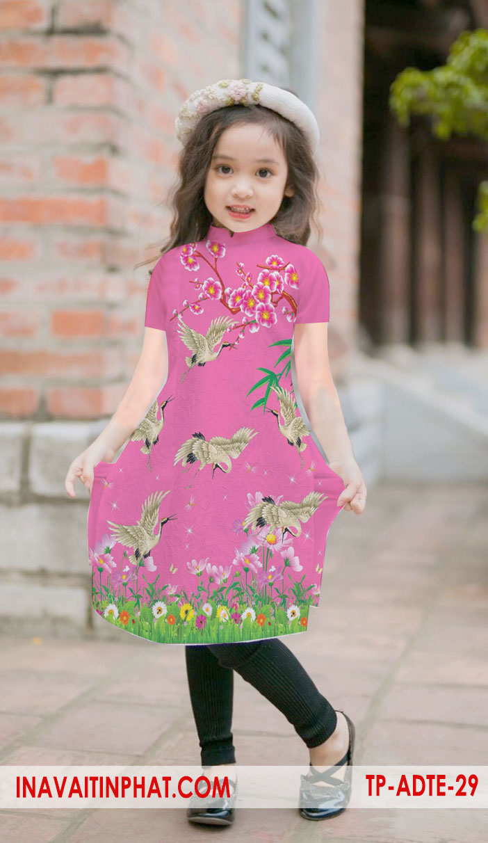 In áo dài trẻ em - In Tín Phát - Công Ty TNHH In Và May Mặc Tín Phát