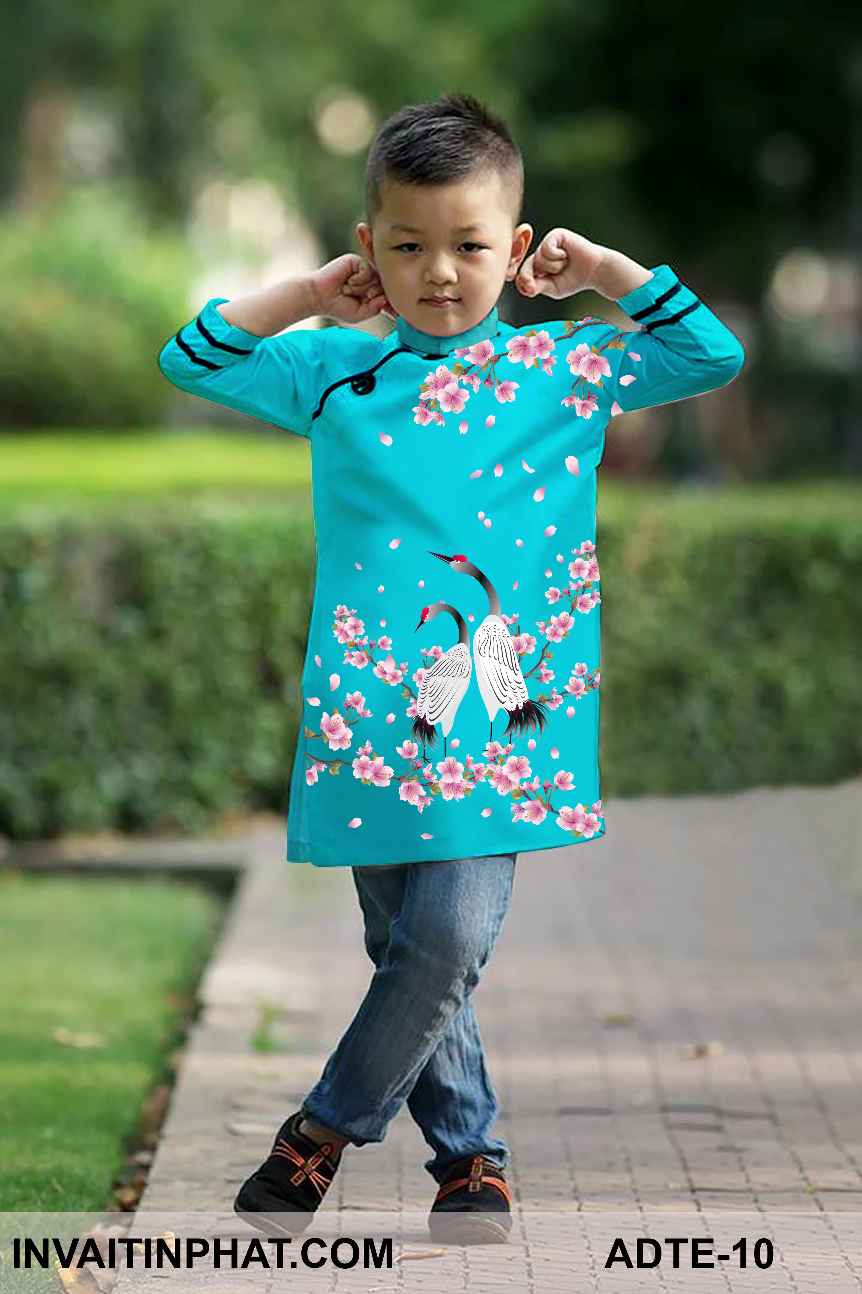 In áo dài trẻ em - In Tín Phát - Công Ty TNHH In Và May Mặc Tín Phát