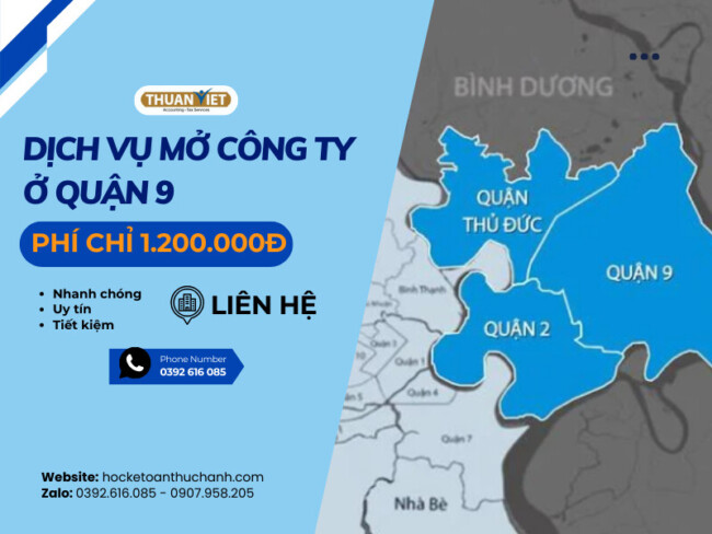 Dịch vụ thành lập công ty quận 9