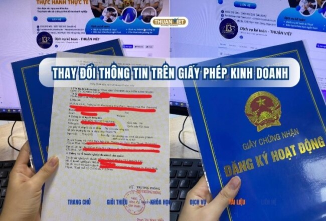Thủ tục thay đổi CCCD trên giấy phép kinh doanh