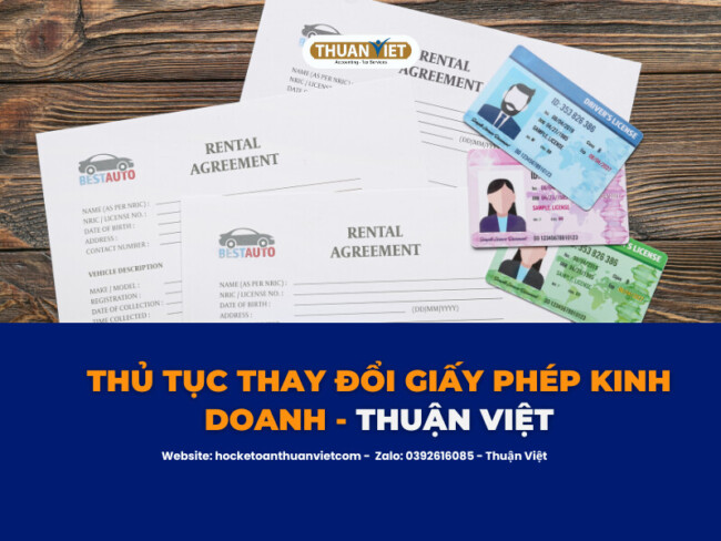 Thủ tục thay đổi giấy phép kinh doanh