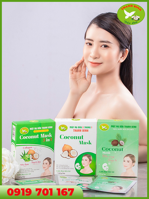 Mặt nạ dừa - Dầu Dừa Thanh Bình - Công Ty TNHH Thương Mại Dịch Vụ Và Sản Xuất Dầu Dừa Thanh Bình