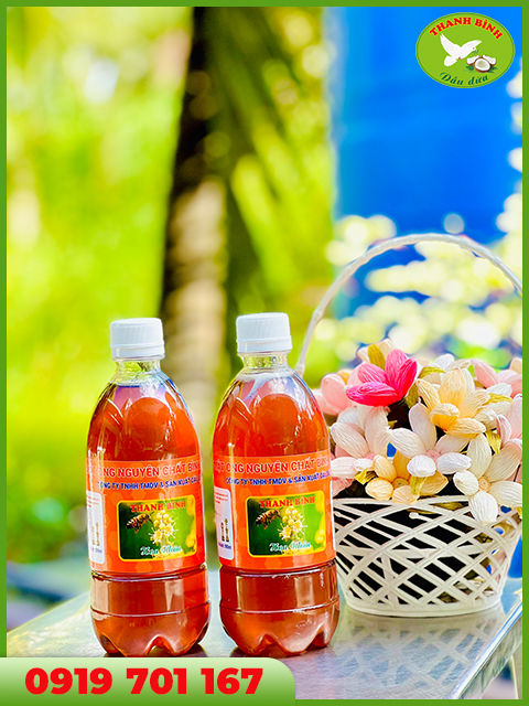 Mật ong nguyên chất hoa nhãn - Dầu Dừa Thanh Bình - Công Ty TNHH Thương Mại Dịch Vụ Và Sản Xuất Dầu Dừa Thanh Bình